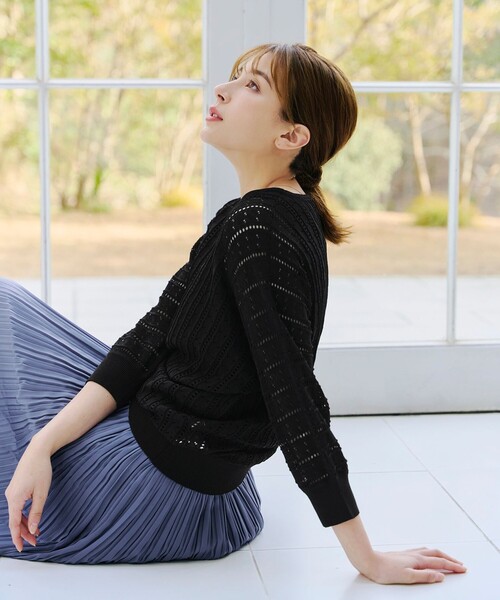 「Tiaclasse」 長袖ニット L ブラック レディース_画像5