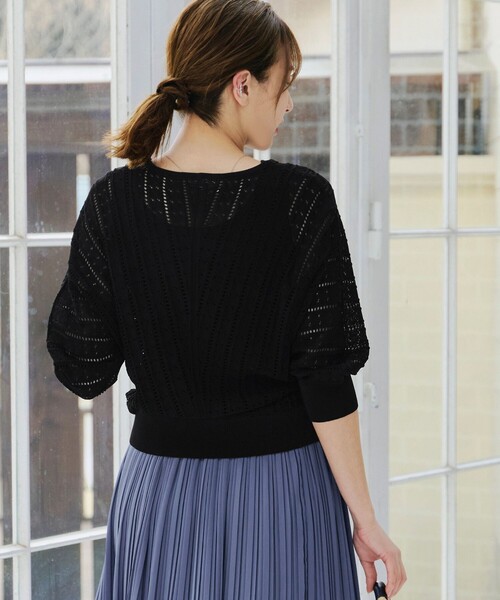 「Tiaclasse」 長袖ニット L ブラック レディース_画像7