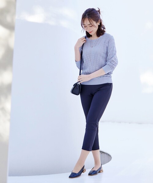 「Tiaclasse」 長袖ニット L ブラック レディース_画像8