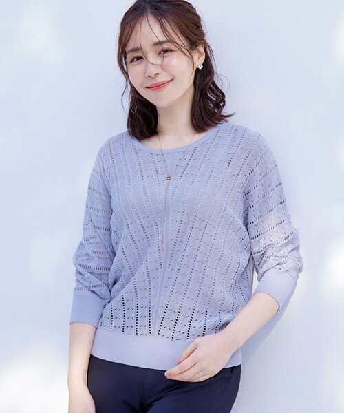 「Tiaclasse」 長袖ニット L ブラック レディース_画像9