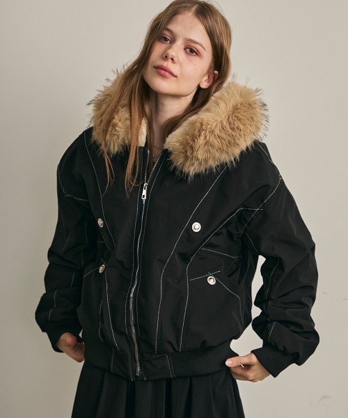 Clum ミリタリージャケット モッズコート ファーフードフライト