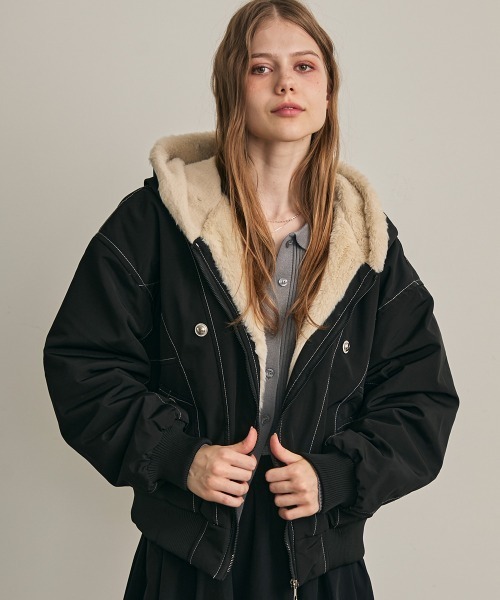 Clum ミリタリージャケット モッズコート ファーフードフライト