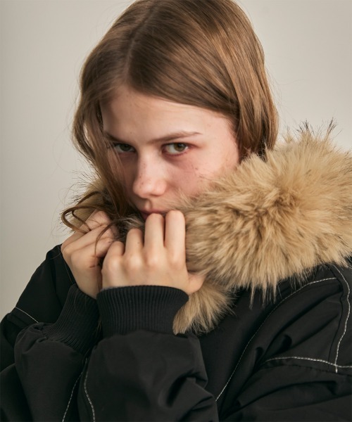 Clum ミリタリージャケット モッズコート ファーフードフライト