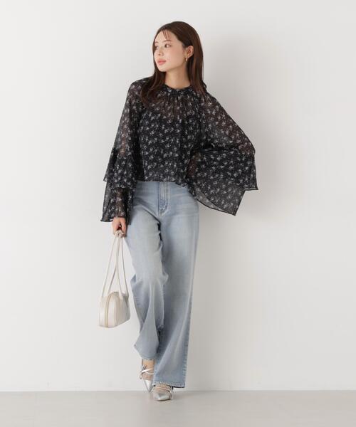 a/mie ブラウス シャツ 「ウォッシャブル」「a」ジョーゼット