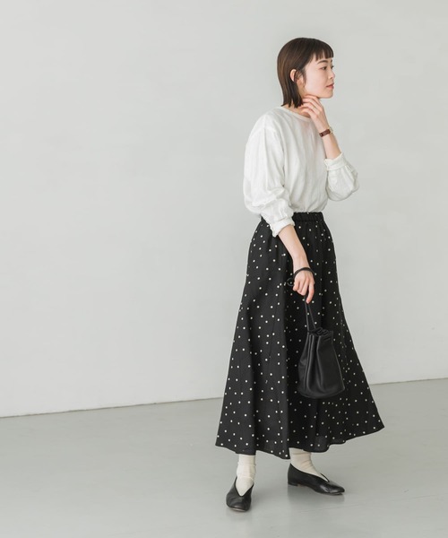 「かぐれ」 フレアスカート FREE ナチュラル レディースの画像