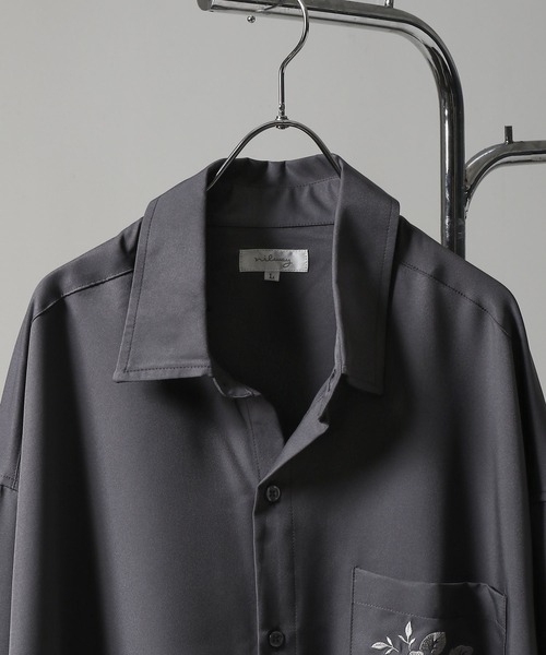 「Nilway」 長袖シャツ MEDIUM ライトグレー メンズ_画像3