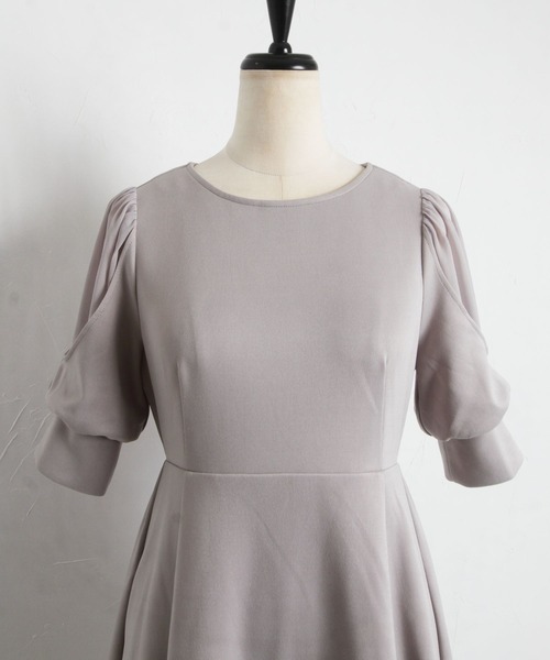 「tocco closet」 半袖ワンピース M グレー系その他 レディース_画像7