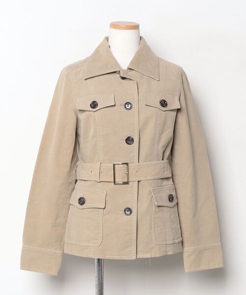 【新品】23区 ブルゾン　ベージュ　 38サイズ セール】 【洗える】カシミヤブレンド ジップアップ ニットブルゾン