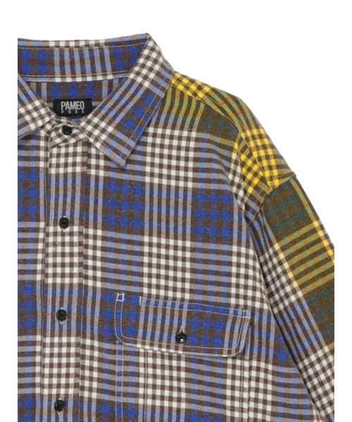 「PAMEO POSE」 長袖シャツ FREE イエロー レディース_画像5