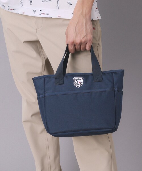 トートバッグ 「ADABAT NAVY」ユニセックス 保冷ポケット付きカートバッグ メンズの画像
