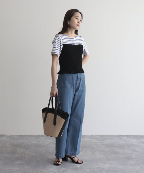 「fredy emue」 デニムパンツ 34 ブルー レディース_画像3