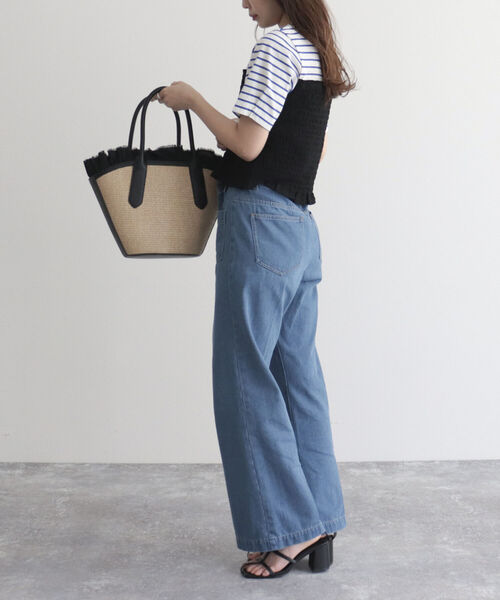 「fredy emue」 デニムパンツ 34 ブルー レディース_画像4