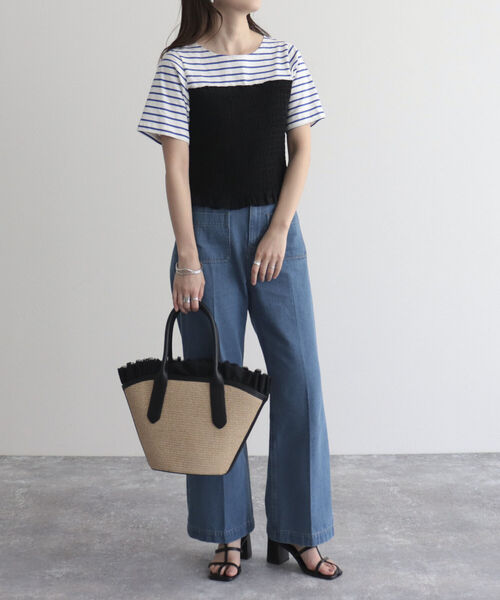 「fredy emue」 デニムパンツ 34 ブルー レディース_画像5