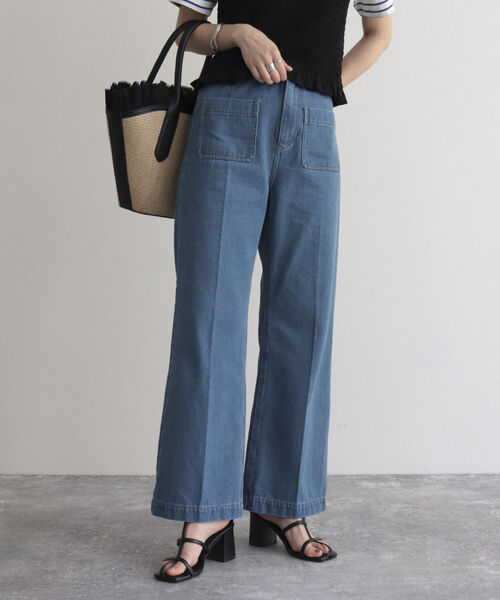 「fredy emue」 デニムパンツ 34 ブルー レディース_画像6