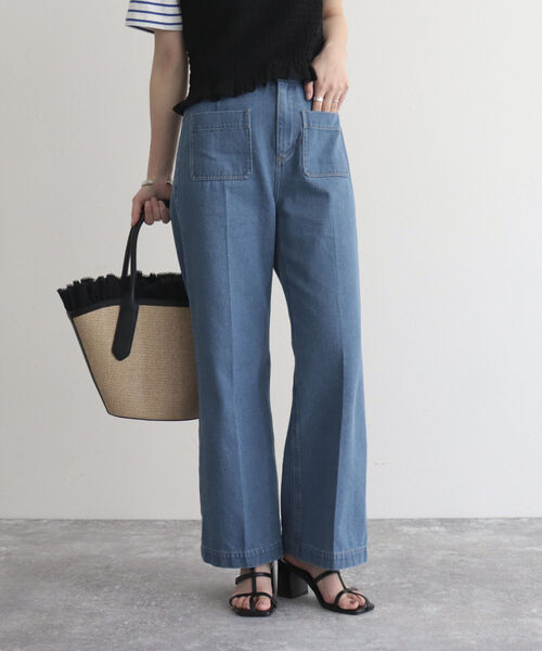 「fredy emue」 デニムパンツ 34 ブルー レディース_画像7