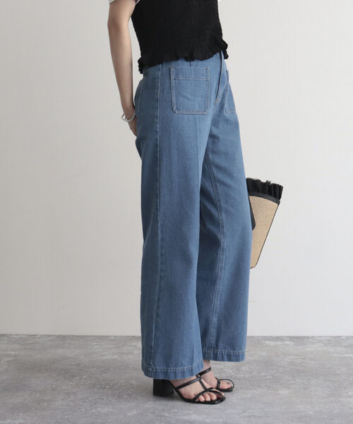 「fredy emue」 デニムパンツ 34 ブルー レディース_画像9