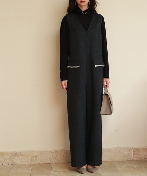 「SAISON DE PAPILLON」 オールインワン M グレー レディース_画像5