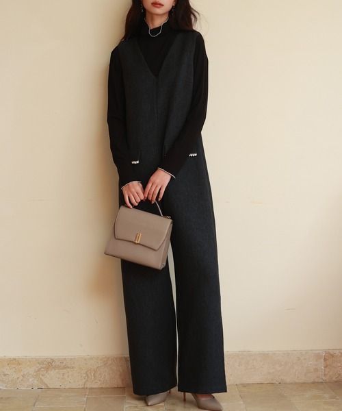 「SAISON DE PAPILLON」 オールインワン M グレー レディース_画像6