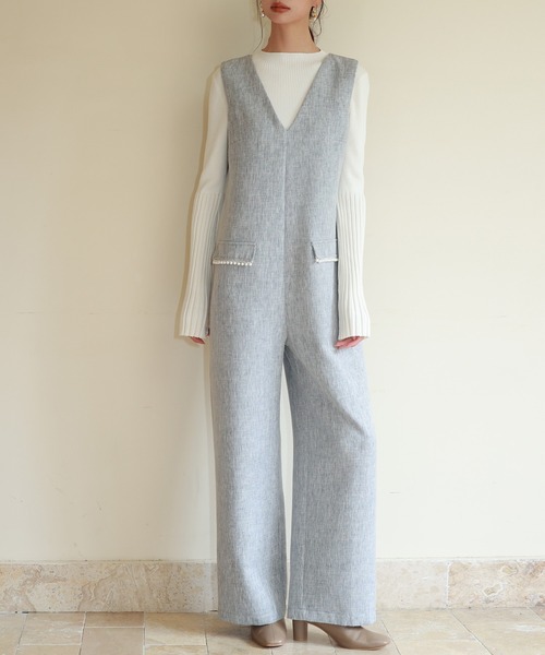 「SAISON DE PAPILLON」 オールインワン M グレー レディース_画像7