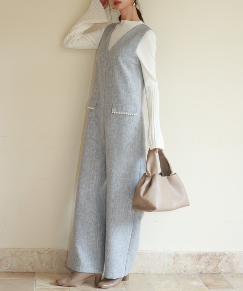 「SAISON DE PAPILLON」 オールインワン M グレー レディース_画像8