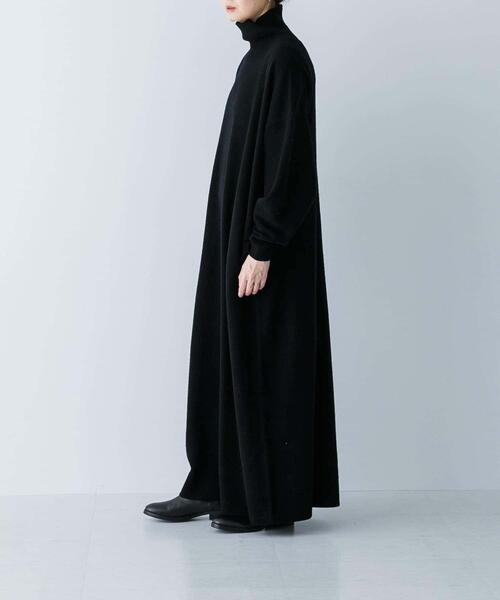 「かぐれ」 ニットワンピース 0 ブラック レディース_画像3