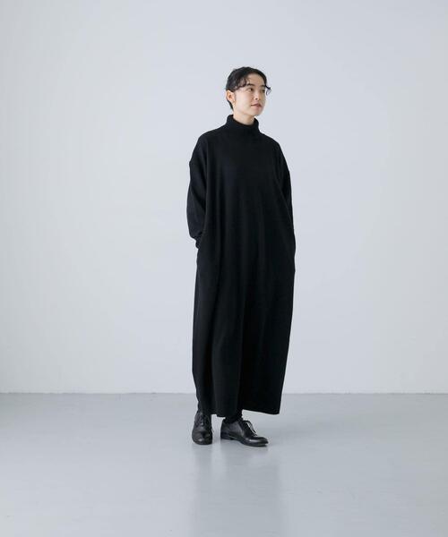「かぐれ」 ニットワンピース 0 ブラック レディース_画像7