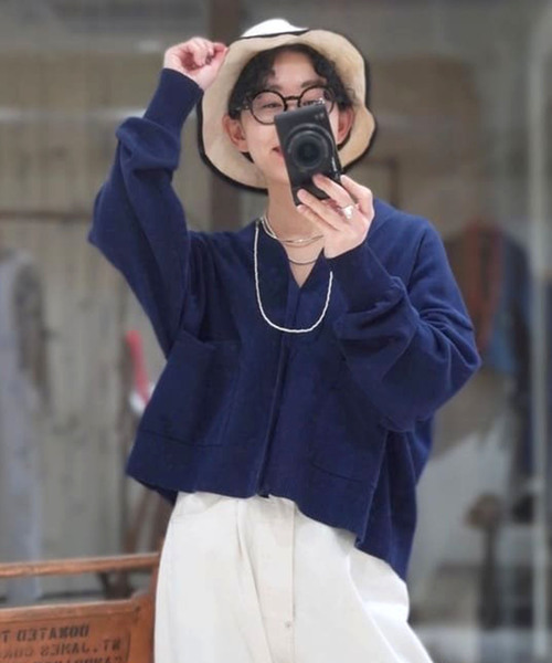 「JOURNAL STANDARD LUXE」 ニットカーディガン - ブラック レディースの画像