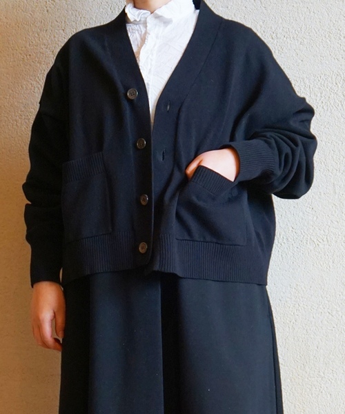 「JOURNAL STANDARD LUXE」 ニットカーディガン - ブラック レディースの画像