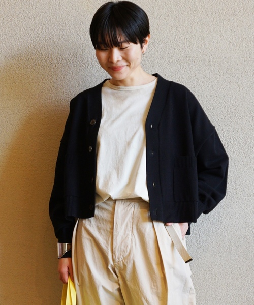 「JOURNAL STANDARD LUXE」 ニットカーディガン - ブラック レディースの画像