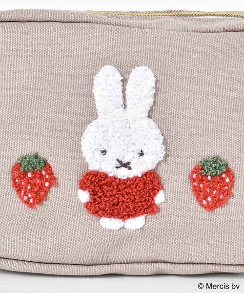Miffy（ミッフィー） ポーチ miffyスプリングサガラ刺繍スクエアポーチ