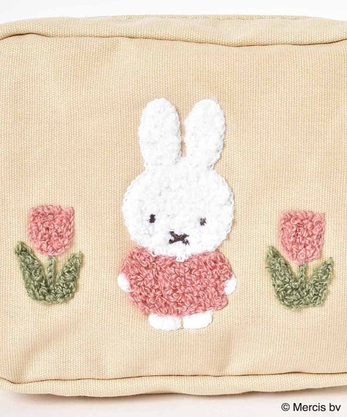 Miffy（ミッフィー） ポーチ miffyスプリングサガラ刺繍スクエアポーチ