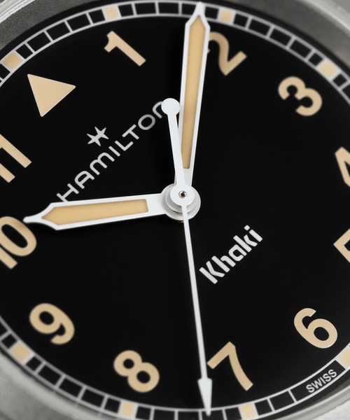 腕時計 HAMILTON 「ハミルトン」 腕時計 Khaki Field （カーキ フィールド）  クオーツ 33MM ブラック×グリーンの画像