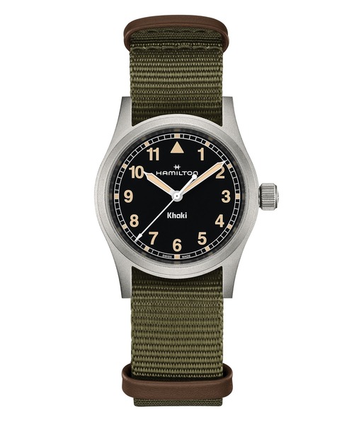 腕時計 HAMILTON 「ハミルトン」 腕時計 Khaki Field （カーキ フィールド）  クオーツ 33MM ブラック×グリーンの画像