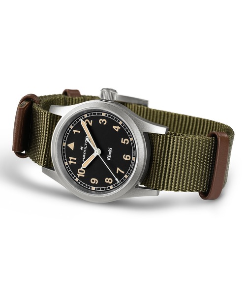 腕時計 HAMILTON 「ハミルトン」 腕時計 Khaki Field （カーキ フィールド）  クオーツ 33MM ブラック×グリーンの画像