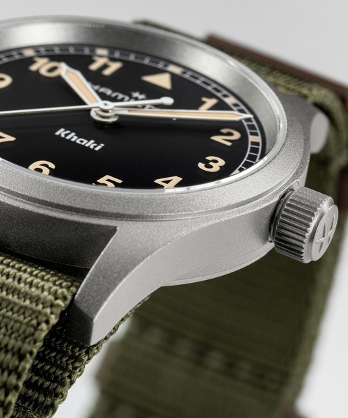 腕時計 HAMILTON 「ハミルトン」 腕時計 Khaki Field （カーキ フィールド）  クオーツ 33MM ブラック×グリーンの画像