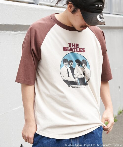 The Beatles tシャツ ザ ビートルズ レコードラグランTシャツ メンズ
