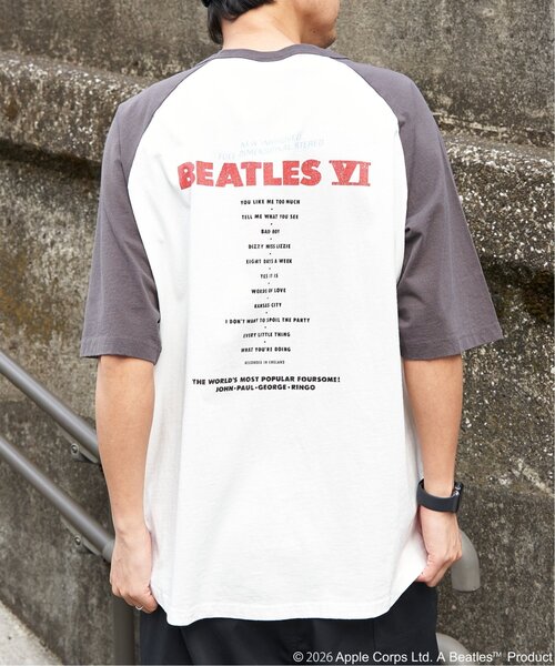 The Beatles tシャツ ザ ビートルズ レコードラグランTシャツ メンズ