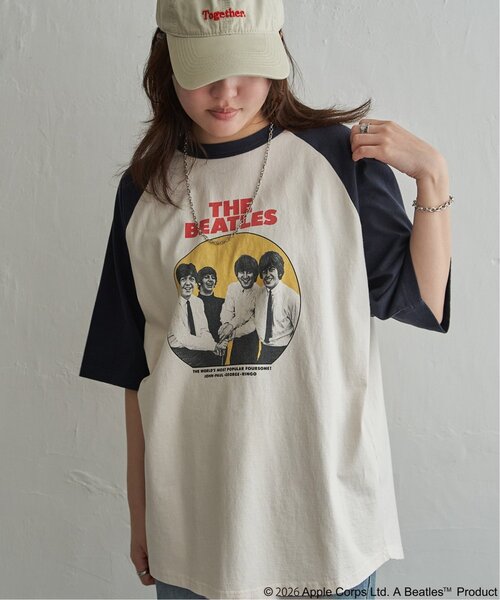 The Beatles tシャツ ザ ビートルズ レコードラグランTシャツ メンズ