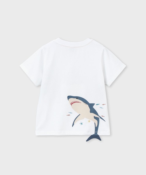 【新品タグ付き】PaulSmith シャツ サメ柄 Paul Smith JUNIOR tシャツ ボーイズ シャークギミック Tシャツ
