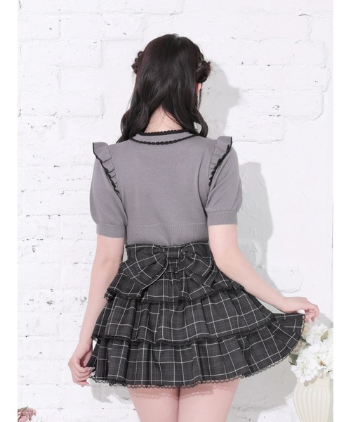 NOEMIE（ノエミー） tシャツ 半袖 パイピング配色ニットトップス