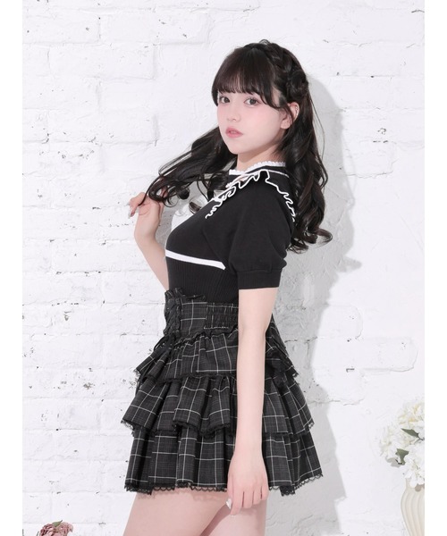 NOEMIE（ノエミー） tシャツ 半袖 パイピング配色ニットトップス