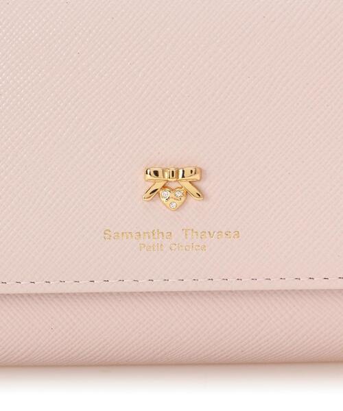 財布 プチリボン口金折財布 レディースの画像