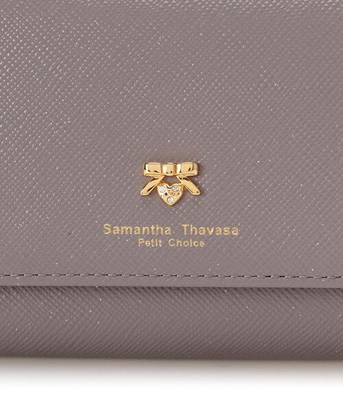 財布 プチリボン口金折財布 レディースの画像