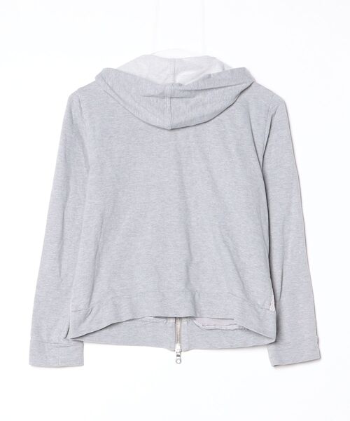 「Rose Tiara」 ジップアップパーカー 38 グレー レディース_画像2