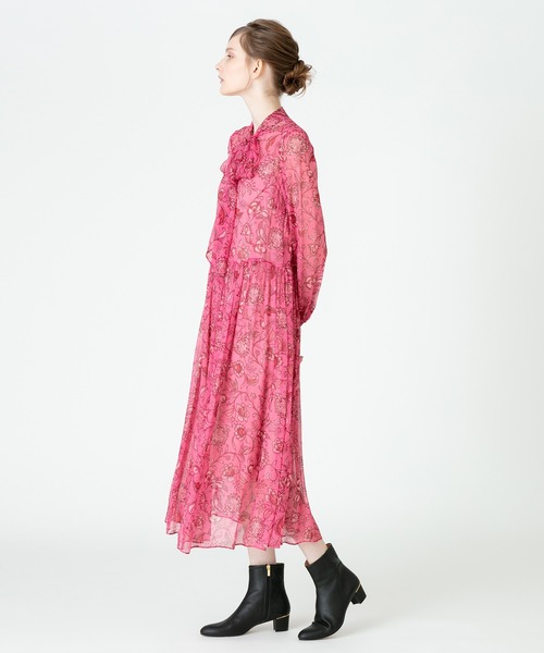 「LOULOU WILLOUGHBY」 長袖ワンピース 2 ピンク レディース_画像9