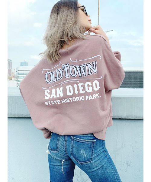 専用GYDA OLDTOWN ドルマンスウェット　ネイビー セール】OLDTOWNドルマンスウェットTOPS（スウェット）｜GYDA