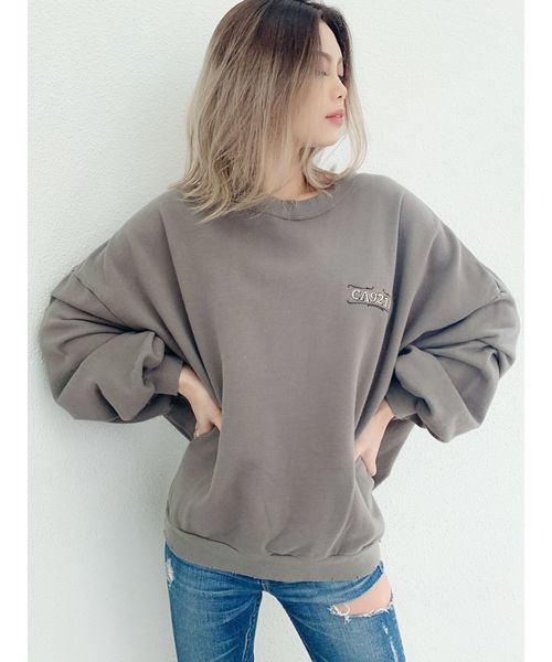 GYDA OLDTOWNドルマンスウェットトップス グレー OLDTOWNドルマンスウェットトップス[品番：MKSW0021768]｜GYDA