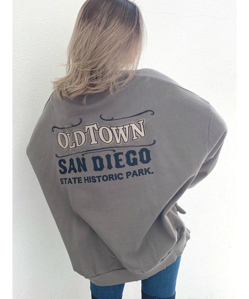 専用GYDA OLDTOWN ドルマンスウェット　ネイビー セール】OLDTOWNドルマンスウェットTOPS（スウェット）｜GYDA