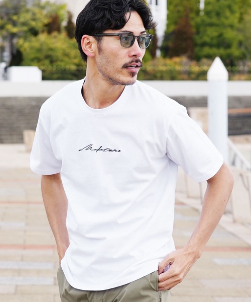 新品Tシャツ tシャツ 刺繍 白S レディース メンズ 半袖T ワンフォークロージング 1111clothing ◇フラワー サガラ刺繍 T