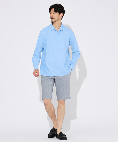 パンツ 「セットアップ対応」ソロストレッチリネン テーパード ショートパンツ メンズ レディース | ABAHOUSE | 18